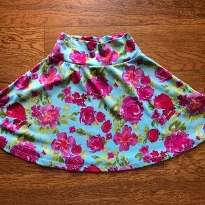 Aqua/Rose LuLaRoe Skirt